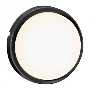 Aplica LED de perete pentru iluminat exterior design modern IP54 Cuba Energy Round negru 2019161003 NL