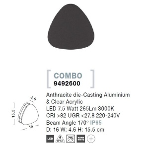 Aplica LED de perete pentru iluminat exterior IP65 PARRIS 205951 universul-luminii.ro