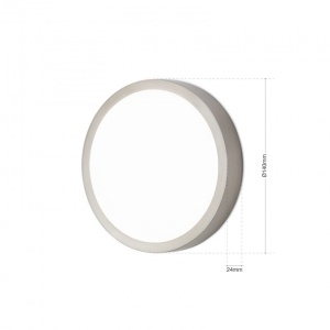Aplica LED de perete sau tavan, Bully 14cm satin chrome 197081 universul-luminii.ro
