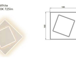 Aplica LED de perete/tavan DAKLA 12W alba 132251 universul-luminii.ro