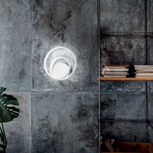 Aplica LED design circular Oz ap on-off 2700k negru 165541 universul-luminii.ro