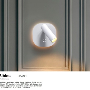 Aplica LED design modern Biblos alb - Img 3