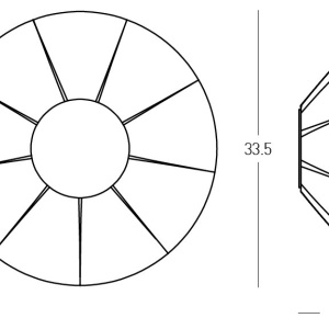 Aplica LED design modern decorativ ACOUSTIC gri, negru ZB-25178 171601 universul-luminii.ro