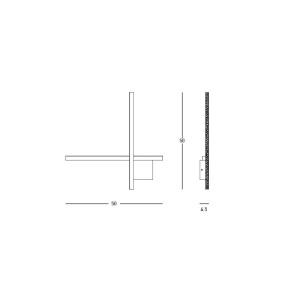 Aplica LED dimabila design minimalist decorativ Tori I - Img 4