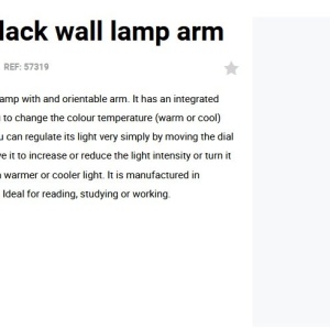 Aplica LED dimabila / Lampa de perete design ultra-modern INVITING neagra 123591 universul-luminii.ro