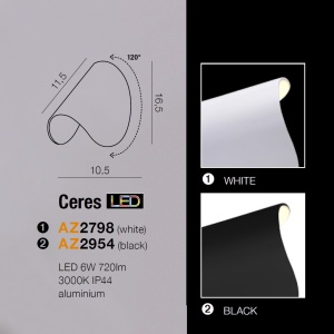 Aplica LED directionabila cu lumina ambientala IP44 Ceres alba 70911 universul-luminii.ro