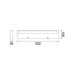 Aplica LED iluminat ambiental CONIL 52cm neagra - Img 4