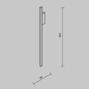 Aplica LED liniara stil minimalist Model negru 225611 universul-luminii.ro