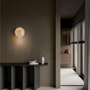 Aplica LED lumina ambientala MAVIS travertin galben - Img 4
