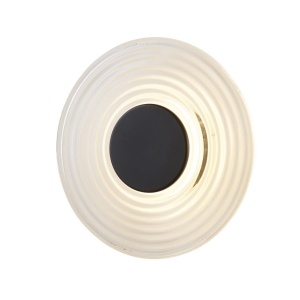 Aplica LED metal negru mat sticla clara Cleo, 4, universul-luminii.ro