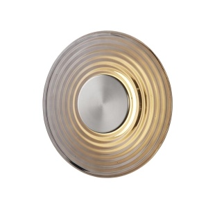 Aplica LED metal nickel satin sticla gri Cleo, 4, universul-luminii.ro