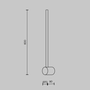 Aplica LED minimalista design liniar Light stick 7W negru 226591 universul-luminii.ro