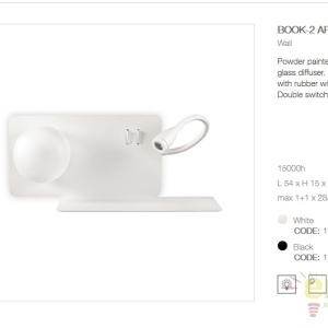 Aplica LED moderna cu reader LED cu port USB BOOK-2 AP2 174822 57571 universul-luminii.ro