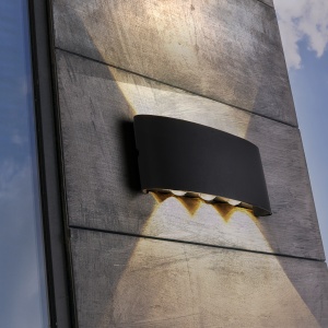 Aplica LED moderna de exterior ambientala IP54 GINNA 3 neagra ZZ AZ3484 81081 universul-luminii.ro