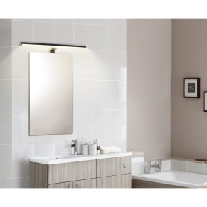 Aplica LED pentru baie design modern IP44 Jaime negru, opal 134861 universul-luminii.ro