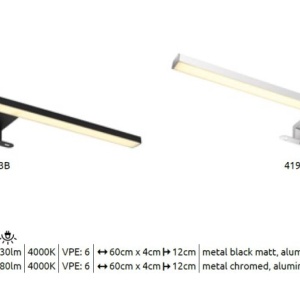 Aplica LED pentru baie design modern IP44 Jaime negru, opal 221551 universul-luminii.ro