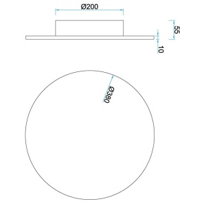 Aplica LED stil ambiental BORA BORA 3000K 30W negru MA-C0126 171171 universul-luminii.ro