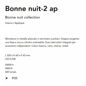Aplica LED stil minimalist Bonne nuit-2 ap alba 165371 universul-luminii.ro