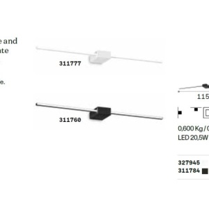 Aplica Led stil minimalist Theo ap d115 negru 225081 universul-luminii.ro