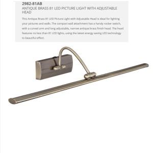Aplica LED tablou directionabila Picture Lights alama antic 2982-81AB SRT 173371 universul-luminii.ro