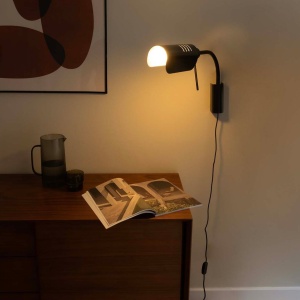 Aplica metal stil retro abajur ajustabil MARTINICA S negru - Img 3