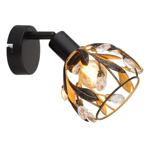 Aplica MIKA neagra din metal pentru hol