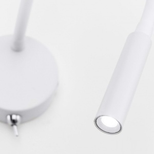 Aplica minimalista cu reader LED directionabil Kurt alba 199711 universul-luminii.ro