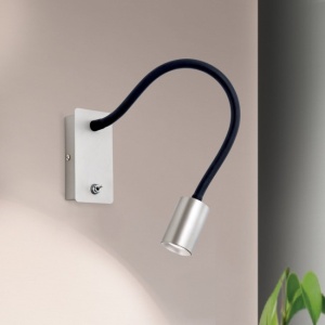 Aplica minimalista cu reader LED directionabil Kurt crom - Img 1