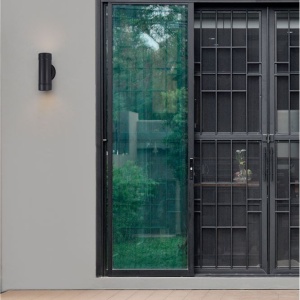 Aplica moderna de exterior cu iluminat ambiental up/down IP44 LIMBIO II neagra 84791 universul-luminii.ro