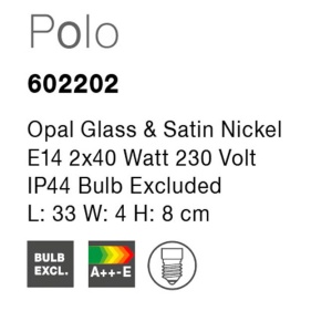Aplica pentru oglinda baie IP44 Polo L-33cm NVL-602202 83381 universul-luminii.ro