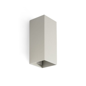 Aplica perete aluminiu gri, 2xGU10, LUNE square