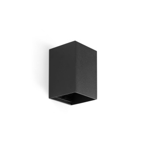 Aplica perete aluminiu negru, 1xGU10, LUNE square