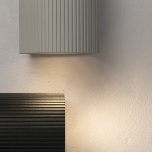 Aplica perete aluminiu striat alb, 1xGU10, SOLE round - Img 6
