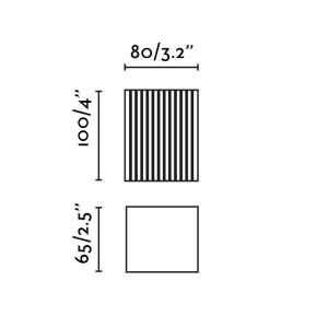 Aplica perete aluminiu striat gri, 1xGU10, LUNE square - Img 2