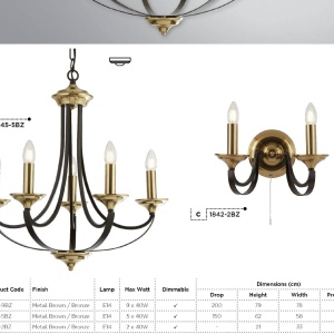 Aplica perete clasica design traditional Belfry 1842-2BZ SRT 182931 universul-luminii.ro