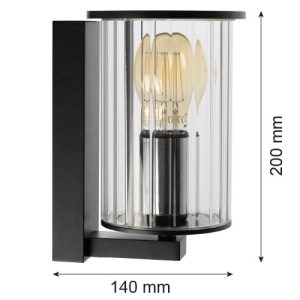 Aplica perete exterior IP44 NORFOLK 8748 negru - Img 9