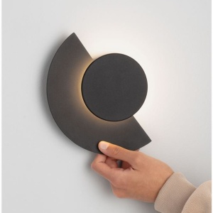 Aplica perete exterior lumina indirecta IP54 LED 3000K Gloo negru - Img 5