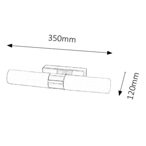 Aplica perete LED pentru oglinda baie IP44 Jim 2L 5750 RX 87111 universul-luminii.ro