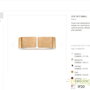 Aplica perete moderna CLIP AP2 SMALL CORTEN 187365 43521 universul-luminii.ro