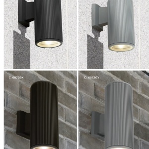 Aplica perete pentru exterior iluminat up and down Outdoor neagra 6872BK SRT 87301 universul-luminii.ro