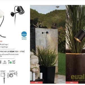 Aplica perete sau tarus exterior design modern decorativ FLOW negru 71546 174691 universul-luminii.ro