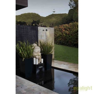 Aplica perete sau tarus exterior design modern decorativ FLOW negru 71546 48741 universul-luminii.ro