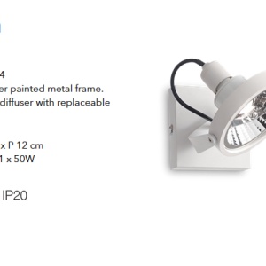 Aplica/ Plafoniera design modern GLIM PL1 BIANCO 200194 63541 universul-luminii.ro