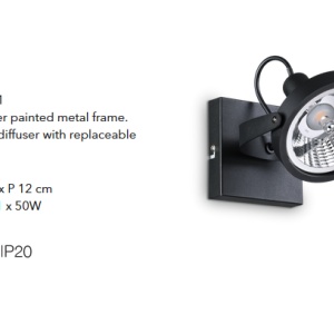 Aplica/ Plafoniera design modern GLIM PL1 NERO 200231 50291 universul-luminii.ro