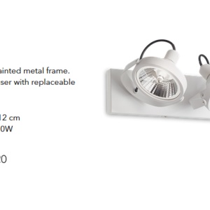 Aplica/ Plafoniera design modern GLIM PL2 BIANCO 200200 54631 universul-luminii.ro