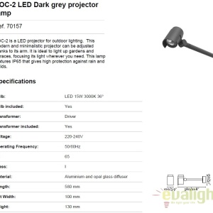 Aplica tip proiector LED iluminat exterior design modern FOC-2 70157 49781 universul-luminii.ro