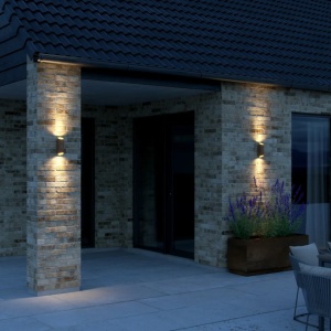 Aplica up/down de perete pentru iluminat exterior IP54 Nico round 22 ruginiu 115111 universul-luminii.ro
