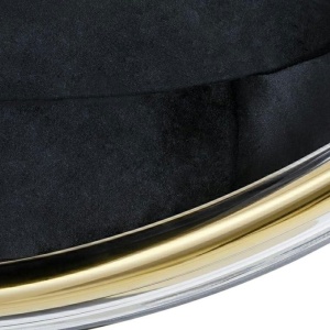 Balansoar, Scaun suspendat modern Ball Velvet auriu/ negru - Img 2