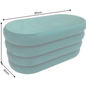 Bancheta cu spatiu de depozitare Catifea Verde, VOGUE 85cm - Img 3