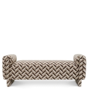 Bancheta eleganta design LUX Del Vale, Chevron brown - Img 2